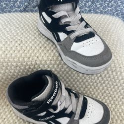 Reebok Gray Galaxy Boys High-Top Sneakers Shoes Size 8K