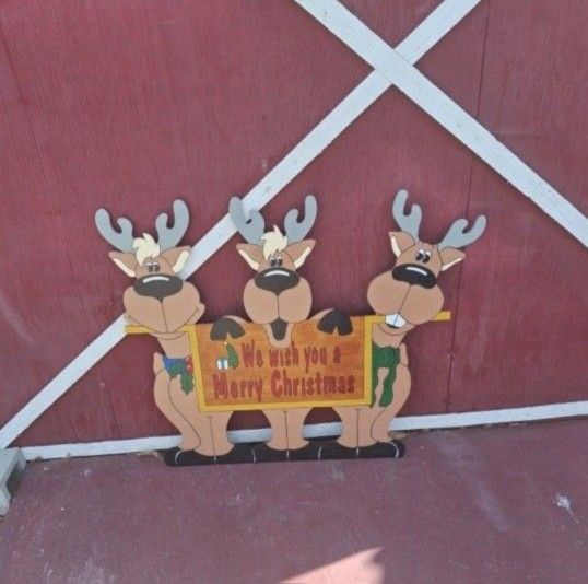 Christmas Reindeer Trio, We wish you a merry christmas