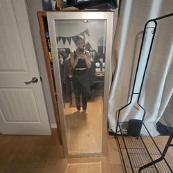 60" Full-Length Floor Mirror – Silver Frame