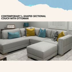 Sofa L Shape With Ottoman 