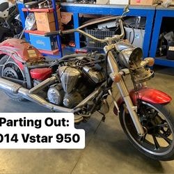 PARTING OUT: Yamaha 2014 XVS950 950 VSTAR Motorcycle Wheel Rim Fender Fuel Gas Tank Brake Forks Switch ECU ECM