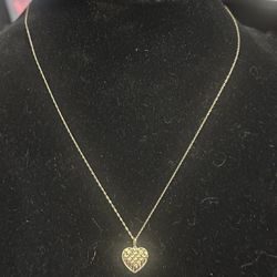 10k Real Gold Chain And Pendant $220 