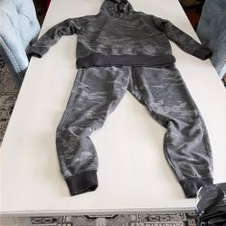 women’s Black Camouflage Hoodie, Sweatshirt, And Sweatpants Set