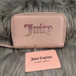 {Juicy Couture} Dusty Blush Pink Breaking The Rules Double Medium Zip