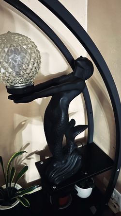 Art Deco Mermaid Figure Lamp