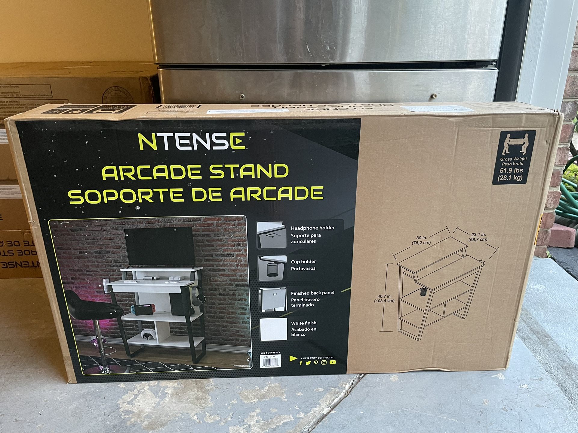 NTENSE Genesis Standing Gaming Desk Arcade Stand