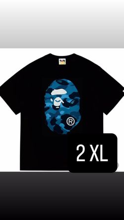 BAPE Blue Camo Ape Head T-Shirt 2XL