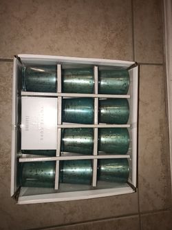 Teal Votive Candle Holders