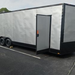 8.5x26ft Enclosed Vnose Trailer Brand New Moving Storage Cargo Traveling Motorcycle Car Truck ATV UTV DXD RZR Hauler 