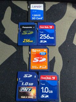 Vintage SD Memory Cards 128MB–8GB – SanDisk Sony Lexar Panasonic PNY