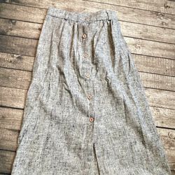 Adorable Vintage Mid Length Button Up Skirt Women SZ 5/6