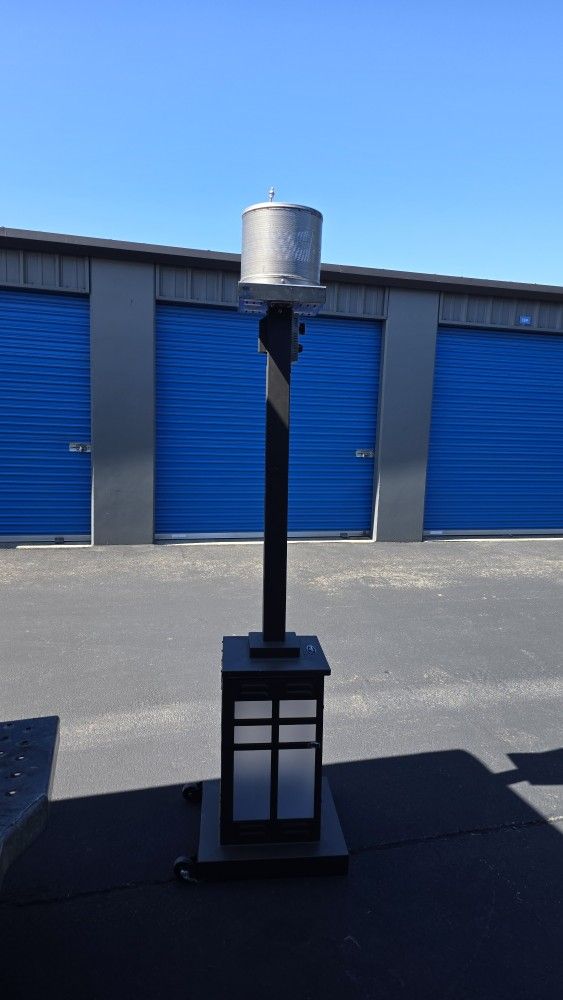 Fire Sense 61859 Square Hammered Illuminated Patio Heater, Bronze