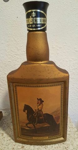 Empty vintage Beams choice whiskey
