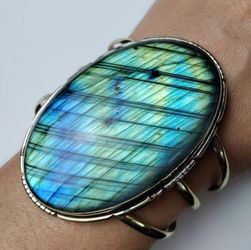 Labradorite Bracelet (Cuff) (natural Stone)