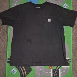 2XL Carhartt Men's Black Cotton Knit Crew Neck Short Sleeve Pocket T-Shirt