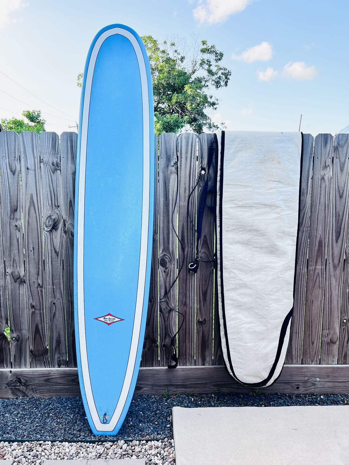 Hap Jacobs Tuflite Nose Rider 9'6” Surfboard With Dakine Bag And
