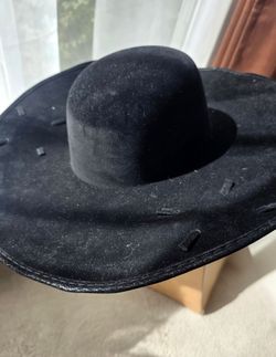 Halloween Black Wide Brim Felt Hat