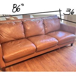 Brown Leather Couch