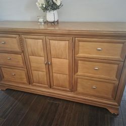 Solid Wood Dresser And Nightstand 