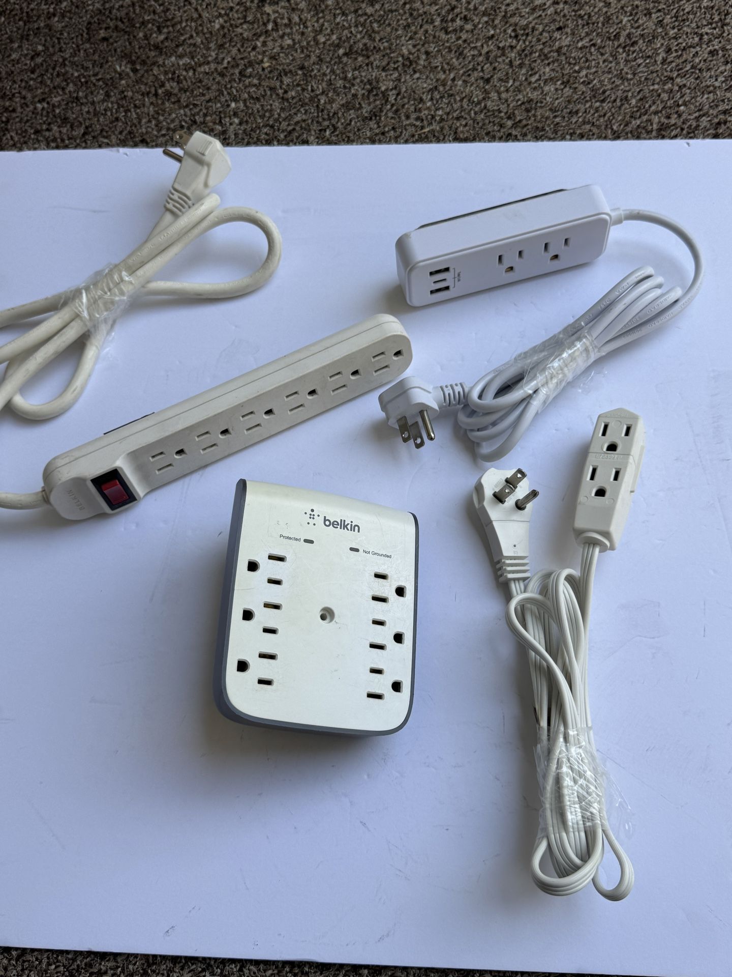 Lot of 3 - Assorted Surge Protectors Power Strips