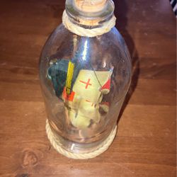 Ship 🚢 In Glass Bottle Antique 