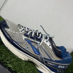 Brooks Shoes Size 10.5 GTS 13 Adrenaline Running Athletic Silver/Blue