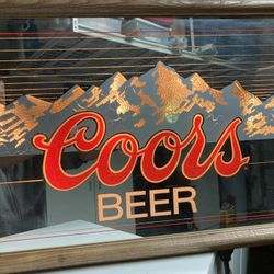 Coors Beer Lighted Bar Mirror 25x20x4