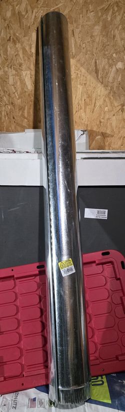 4 in. x 5 ft. Round Metal Duct Pipe Lot Of 9