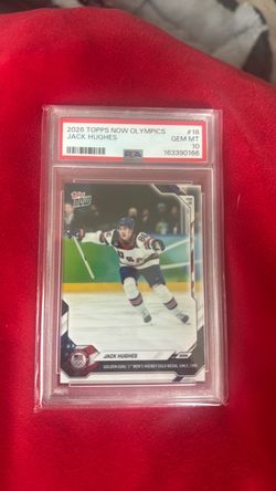 2026 Topps Now Olympics Jack Hughes PSA 10