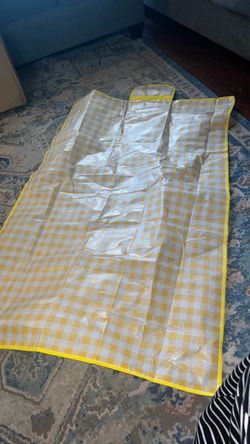 Yellow Gingham Picnic Blanket Mat