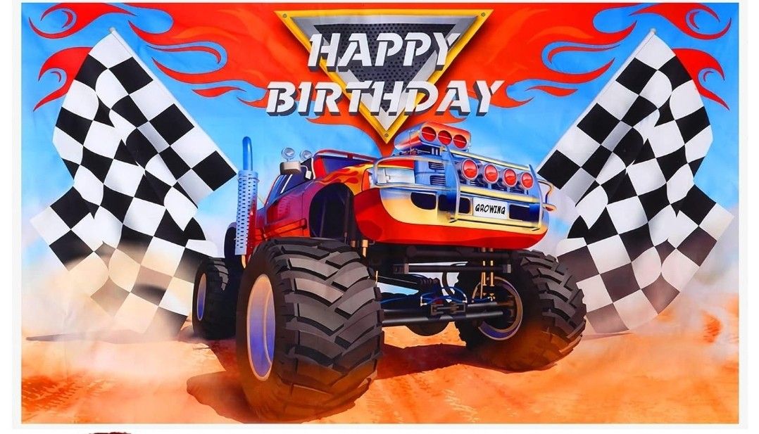 Monster truck backdrop