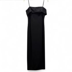 Vintage Alex Evenings Spaghetti Strap Black Formal Dress