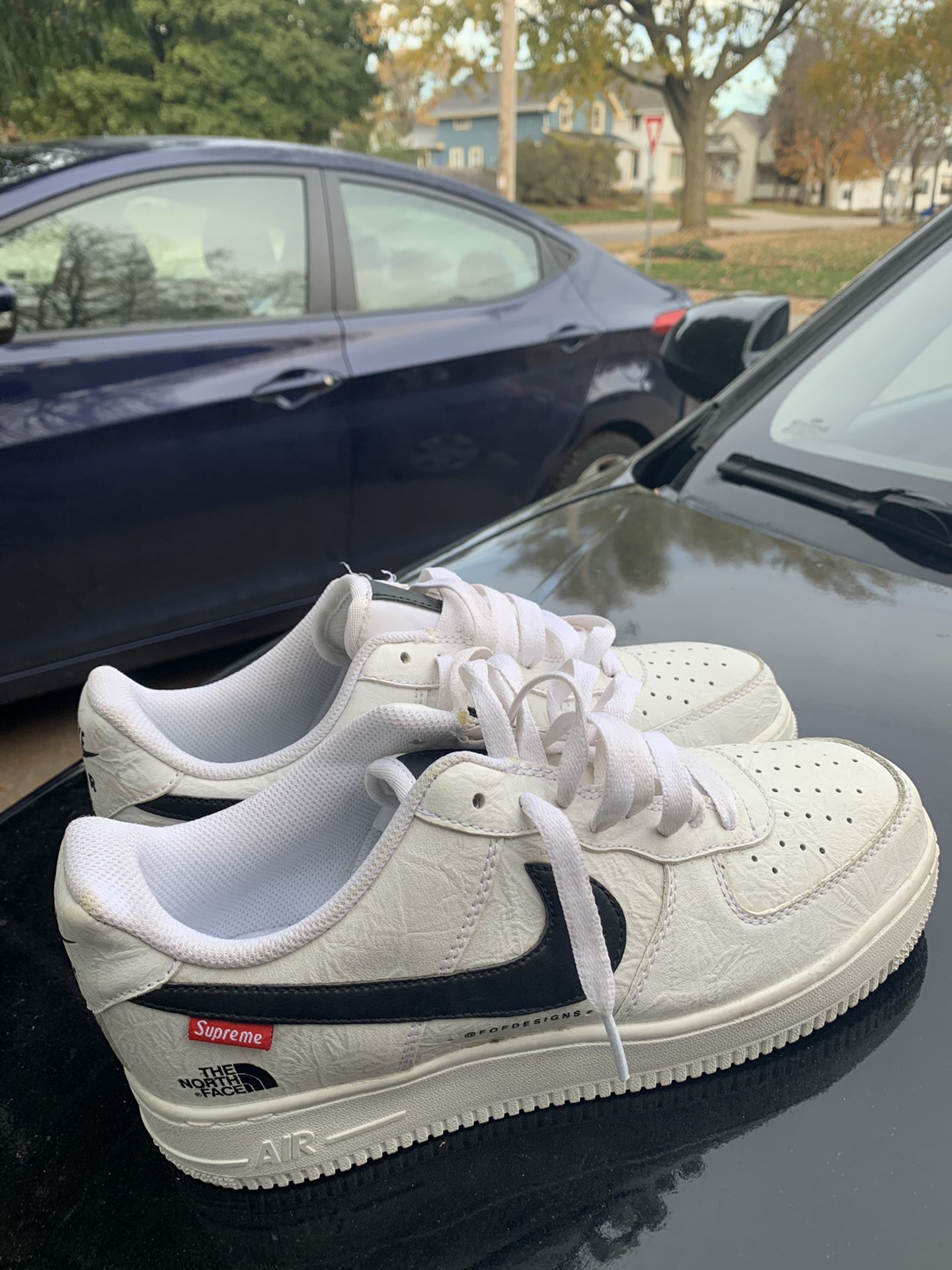 Nike Air Force 1 by FOFDESIGNS SUPREME x THE NORTH FACE size 8