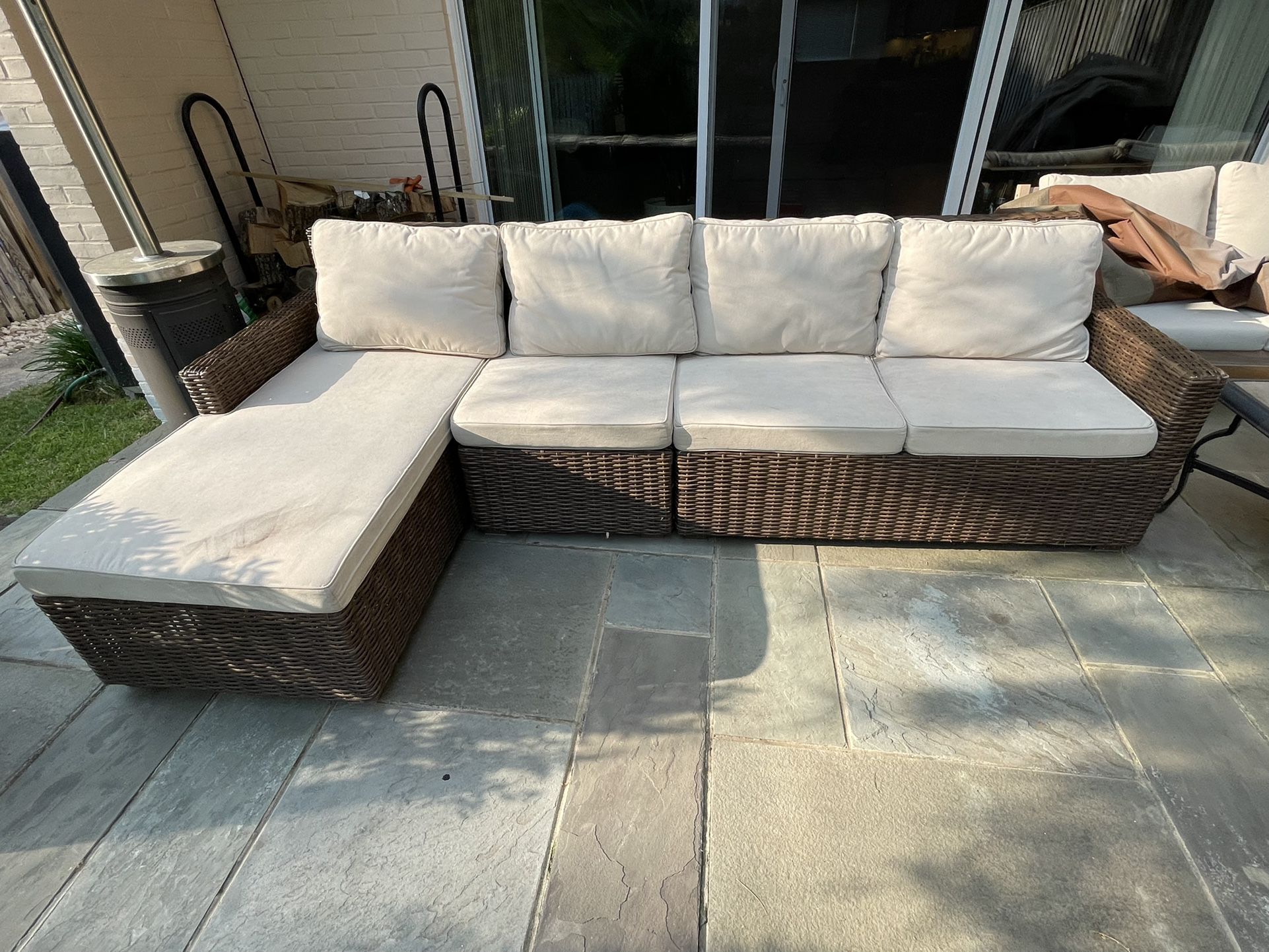 Outdoor Sectional - 3 Piece With Cushions 