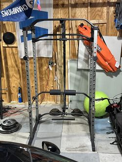 Fitness Reality Squat Rack Power Cage with LAT Pulldown & Lower