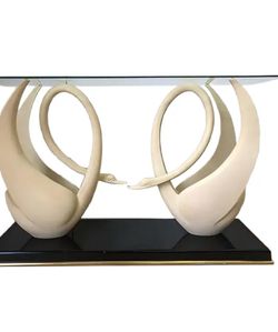 (Maison Jansen) Hollywood style Swan table
