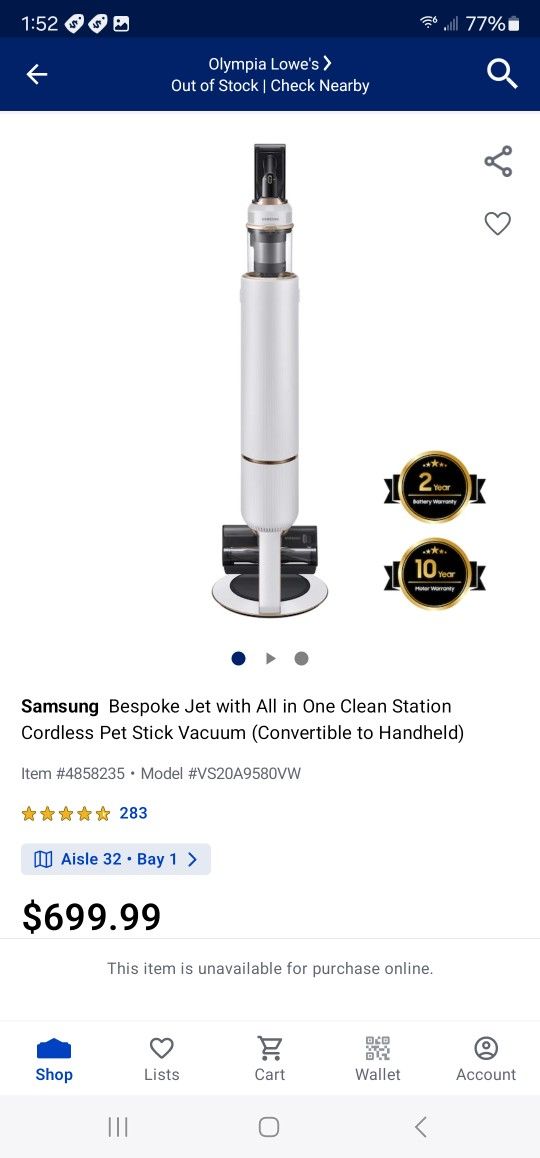 Bespoke Smart Jet Vacuum