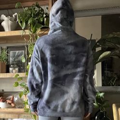 Unisex Hand dyed bleached Orcas Island San Juan islands oversized hoodie sweatshirt Sz L