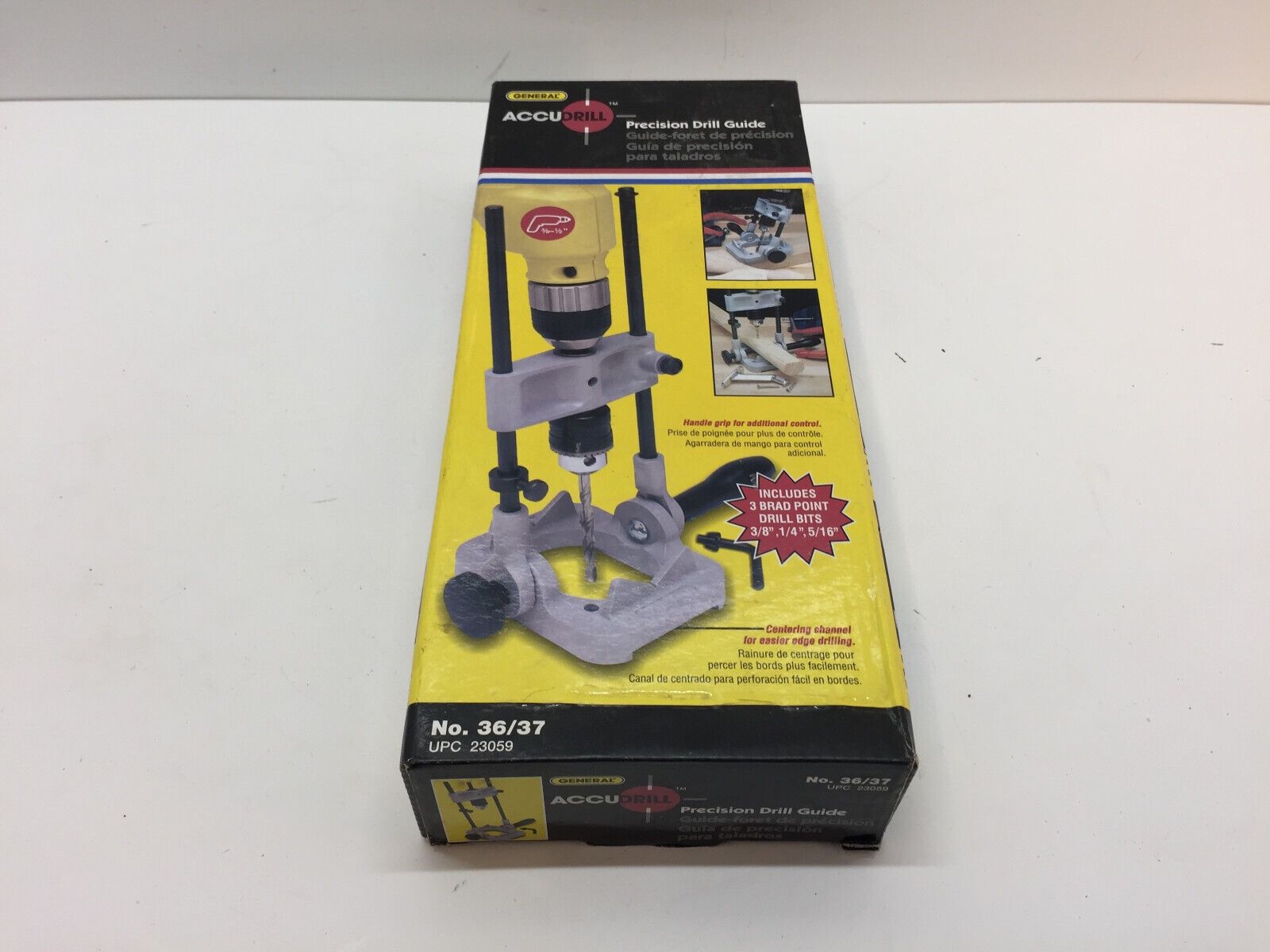 General Tools 36/37 Precision Drill Guide Accudrill 23059 For 3/8”, 1/2” Drills