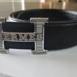 MENS LEATHER H BELTS