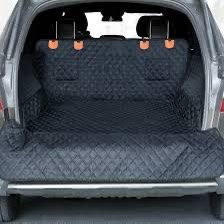 PETICON Waterproof Dog Cargo Liner for SUV, Sedan, Van, Scratchproof Non-Slip Pet Seat Cover with Bumper Flap Protector, Large Universal Fit