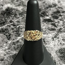14k Gold Nugget Ring 