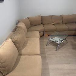 5 Piece Sectional Couch with table