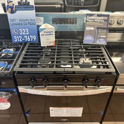 Whirlpool 5 Burner Gas Range Stainless Steel