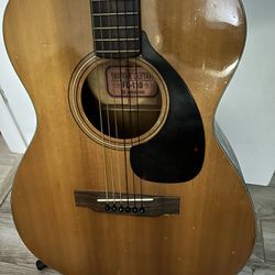 1960s Red Label Yahama FG-110 Acoustic Guitar (with stand)