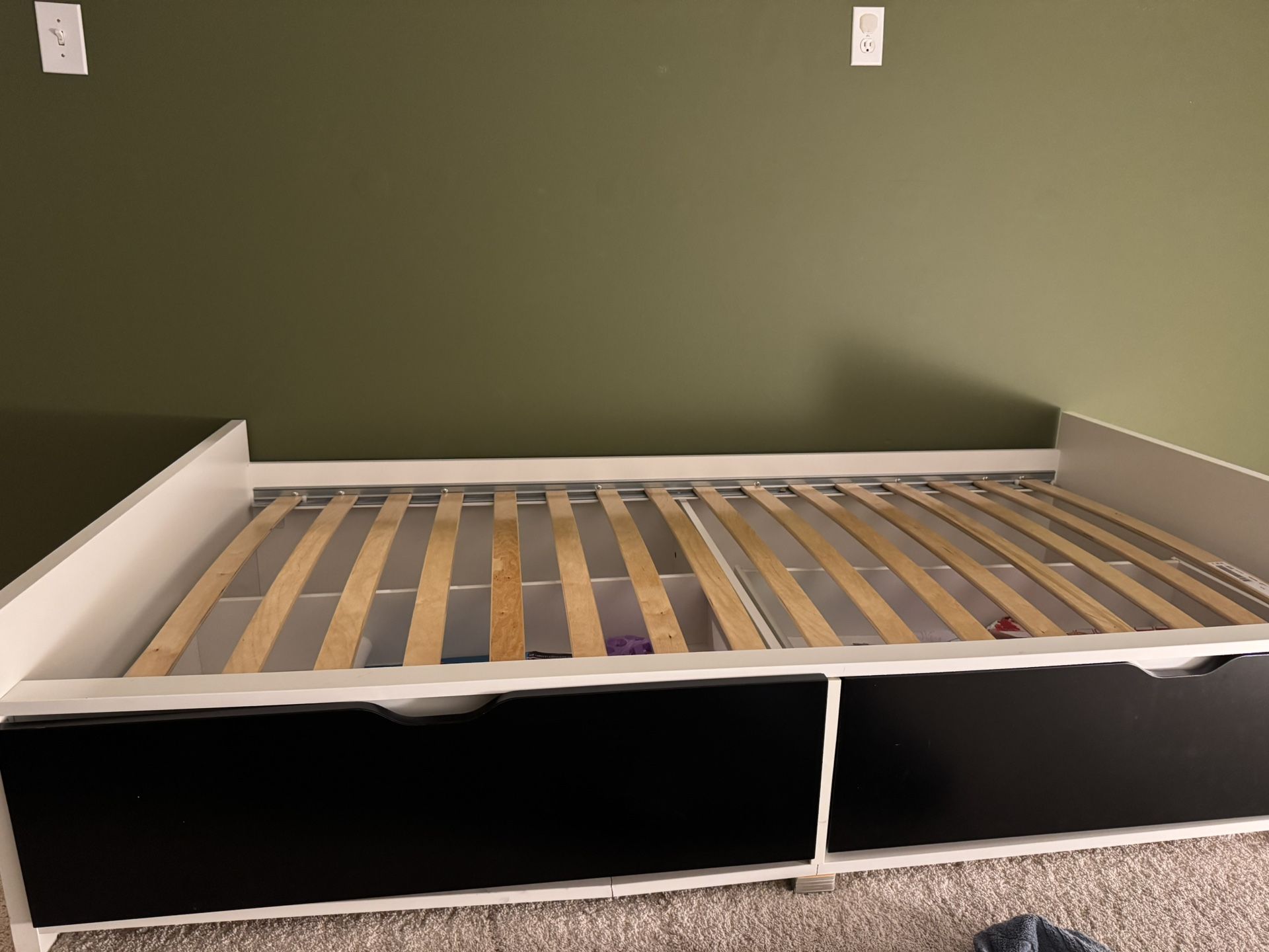Ikea Twin Size Bed Frame with storage