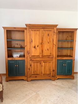 Solid Wood 3 part Media Cabinet