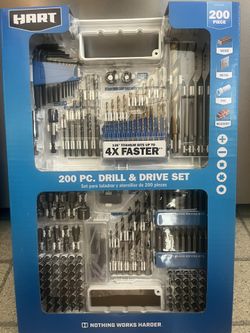 Brand New HART 200 Piece Assorted Drill and Drive Bit Set with Storage Case for Sale in Addison IL OfferUp