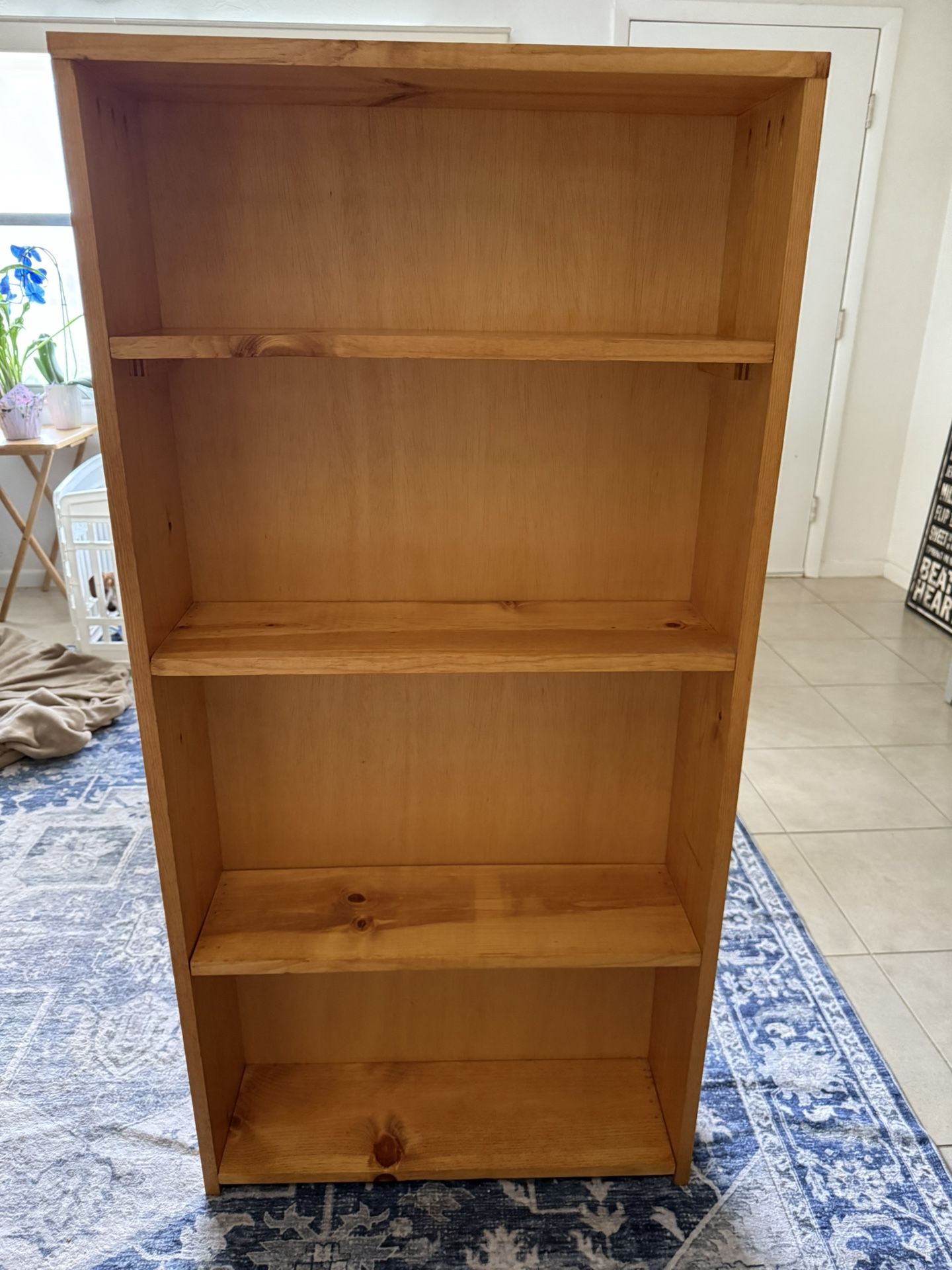 Excellent condition, solid wood shelving unit