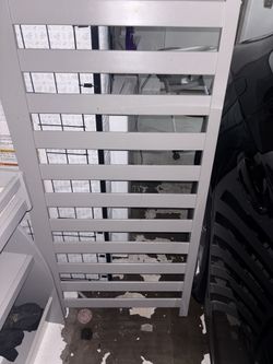 Gray Baby Crib And Mattress